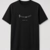 Home Key Minimalist Music unisex t-shirt in black with curved music staff with a treble clef and one note